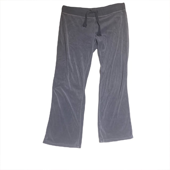 Merona Steel Gray Velour Track Suit size Large - Picture 2 of 3